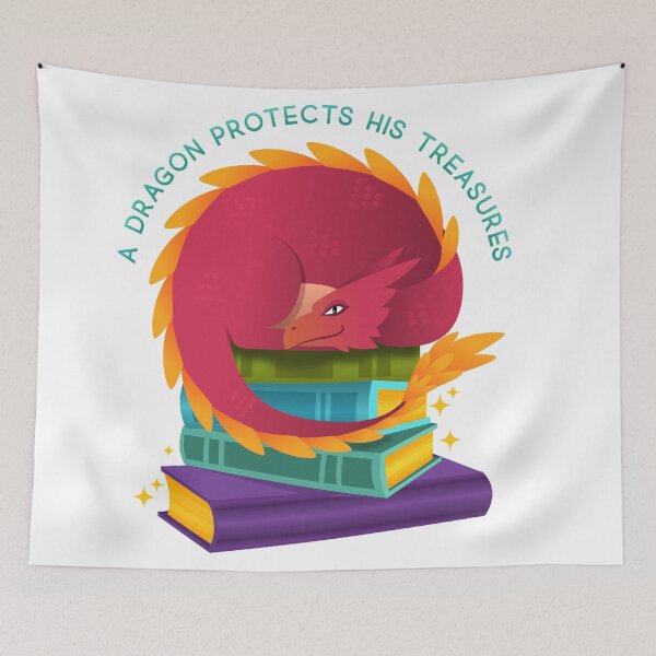 Item preview, A Dragon Protects His Treasures (books) designed and sold by BunnyThePainter.