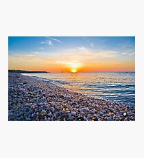 Rocks and Sky - Cedar Beach, Long Island, New York Photographic Print