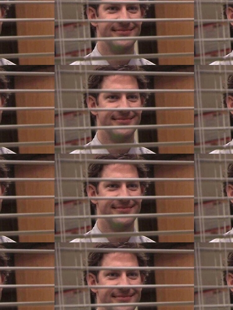 &quot;Jim Halpert Smiling Through Blinds&quot; iPhone Case &amp; Cover