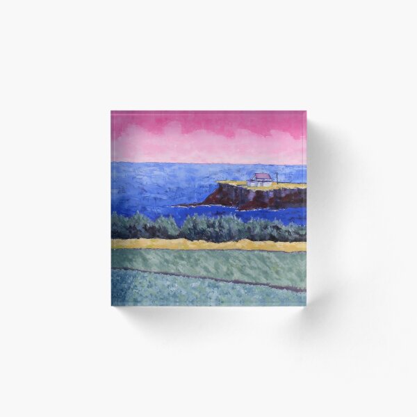 Pink Sky Acrylic Block