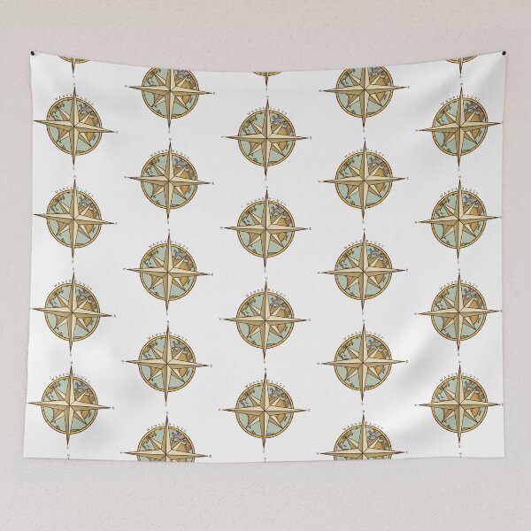 Item preview, Wanderlust Compass & Map designed and sold by rachels1689.