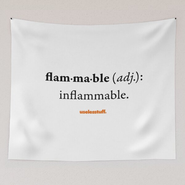 Item preview, 16882-01-BLT - Diccionario Uselesstuff® - Inflamable - Inflamable (Negro) designed and sold by Uselesstuff.