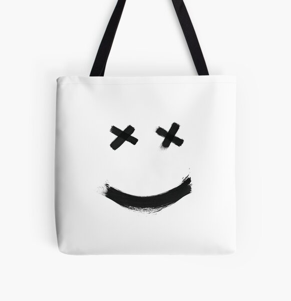 Smiley Face Tote bag (Black) – Weathered Pony