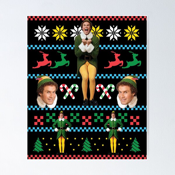 Item preview, Buddy The Elf Ugly Christmas Sweater Design Classic Xmas Movie Fun Gift Will Ferrell designed and sold by starkle.