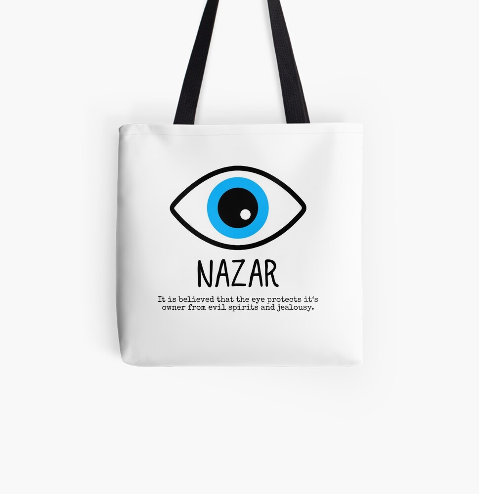 Amazon.com: Nazar - Turkish Eye Circular Ornament Tote Bag : Clothing,  Shoes & Jewelry