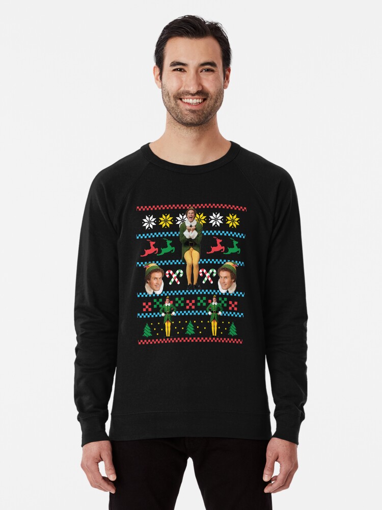 Buddy The Elf Ugly Christmas Sweater Design Classic Xmas Movie Fun