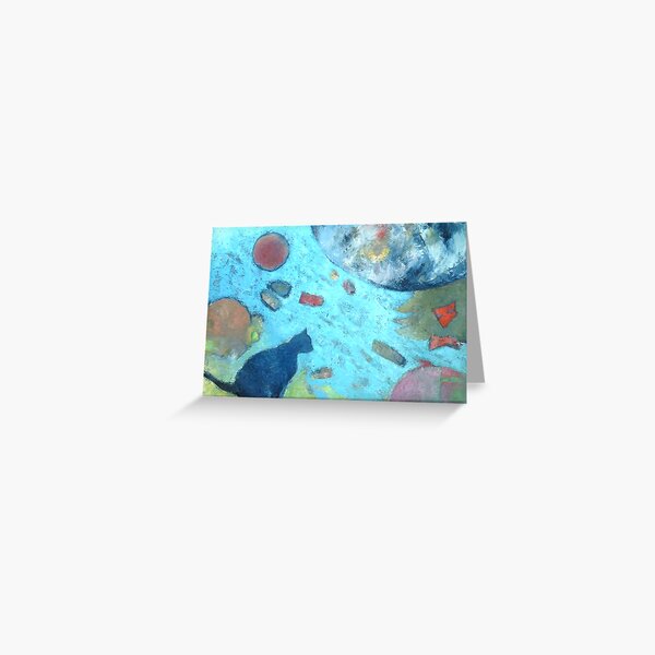 universe of a cat Greeting Card