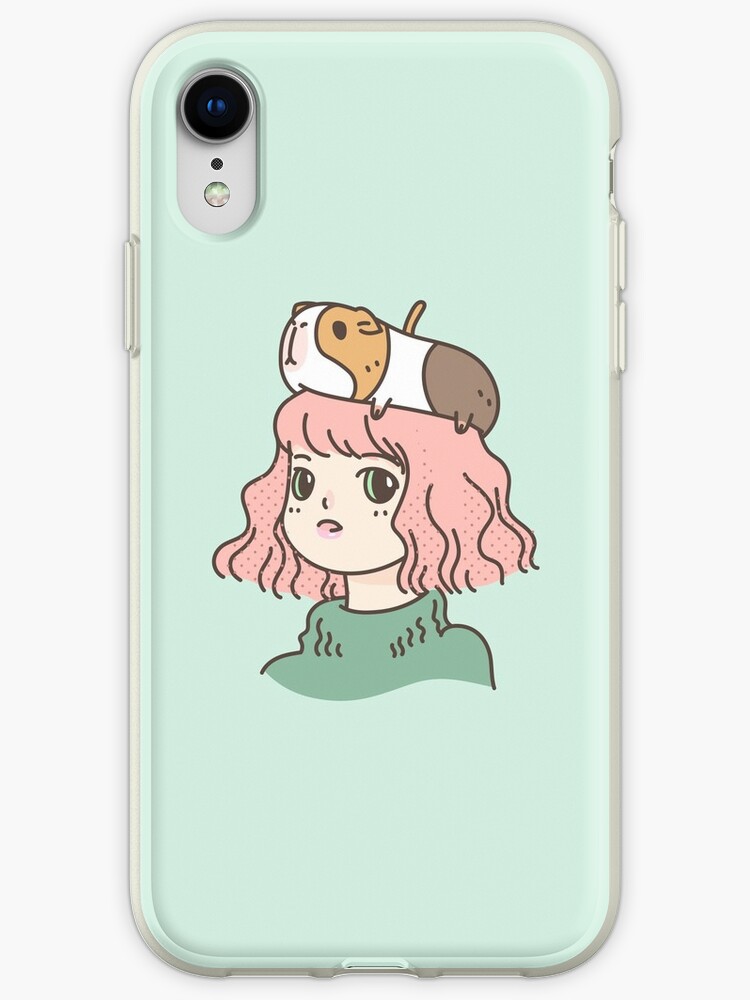 Thumbnail 1 of 5, iPhone Case, Guinea pig lady designed and sold by Miri-Noristudio.