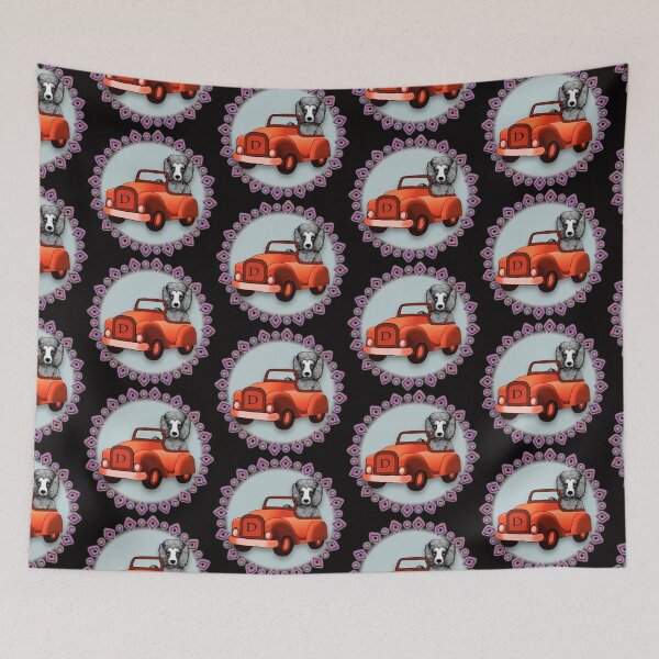 Item preview, Black Poodle Dog Driving Car designed and sold by artmuvz.