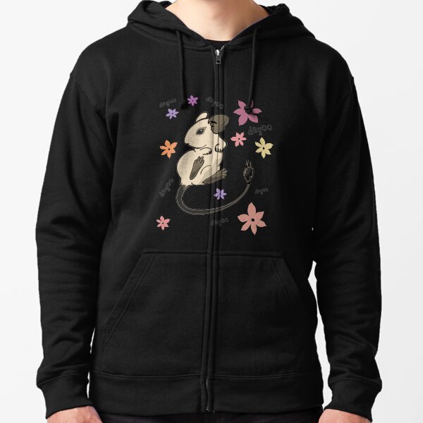 Degu Degoo Flowers Zipped Hoodie