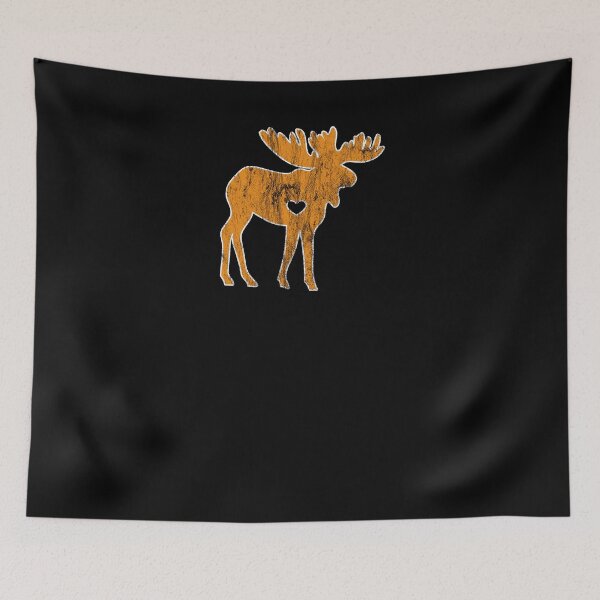 Item preview, Moose Make Me Happy Cute I Love Alaska Moose Orange Distressed designed and sold by KNUXX Shop.
