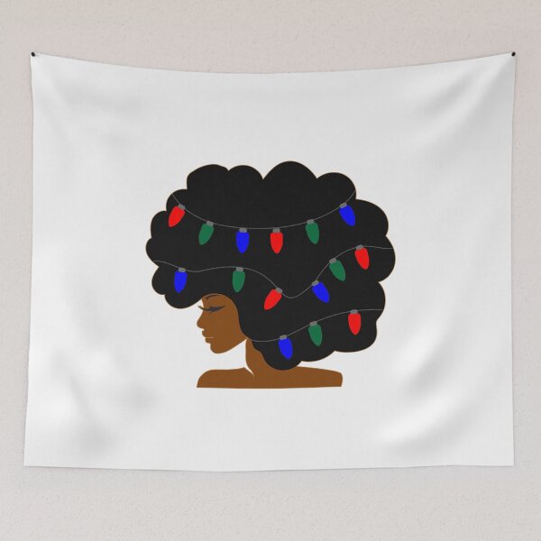 Artikelvorschau, Großes Afro Christmas Lights Naturhaar entworfen und verkauft von blackartmatters.