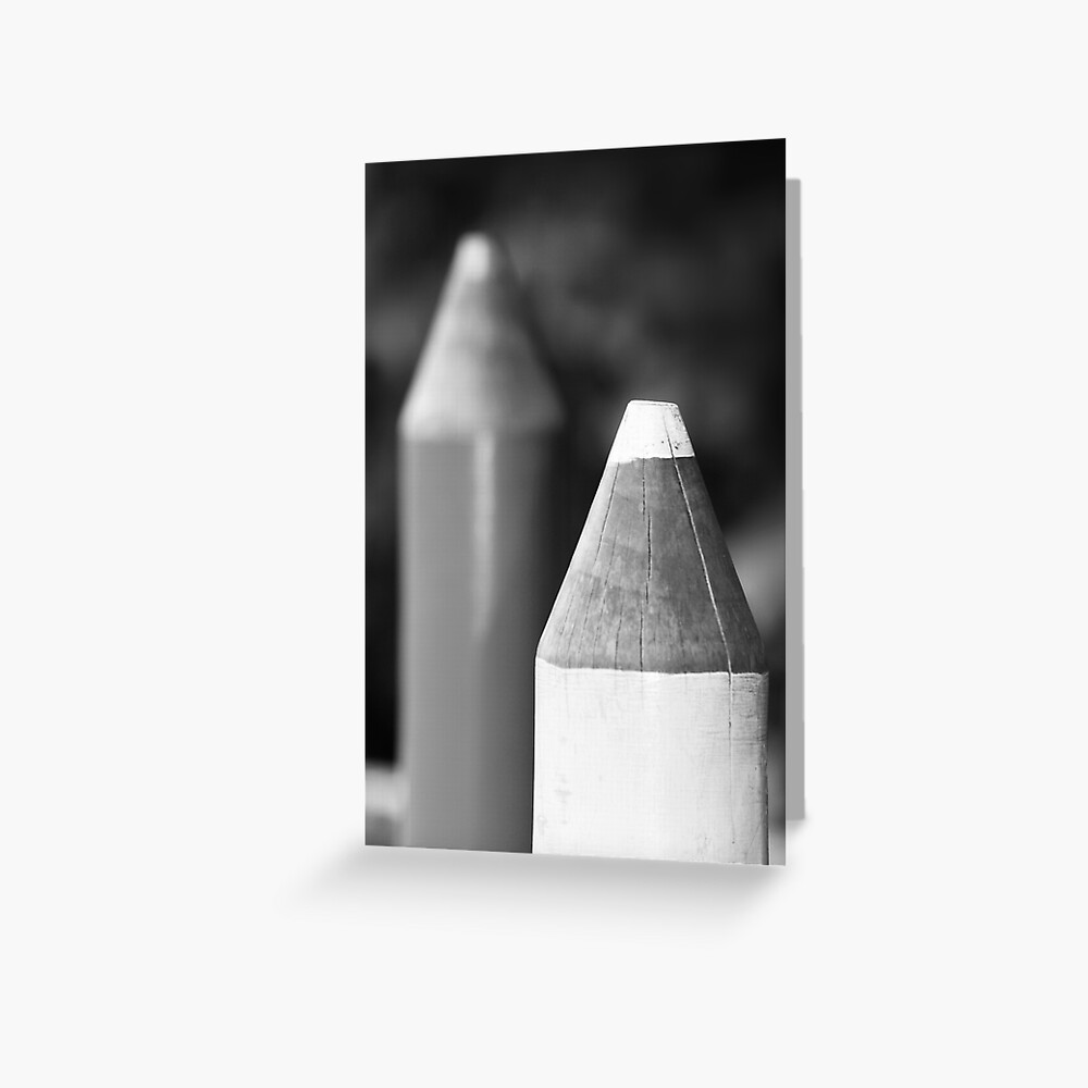Black & White Pencils Greeting Card