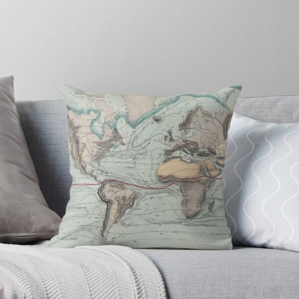 Item preview, Vintage Physical Map of The World (1849) designed and sold by BravuraMedia.