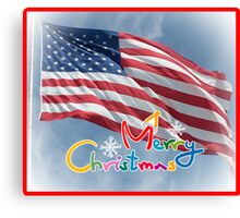 &quot;Merry Christmas Patriotic Flag&quot; by Jonice | Redbubble