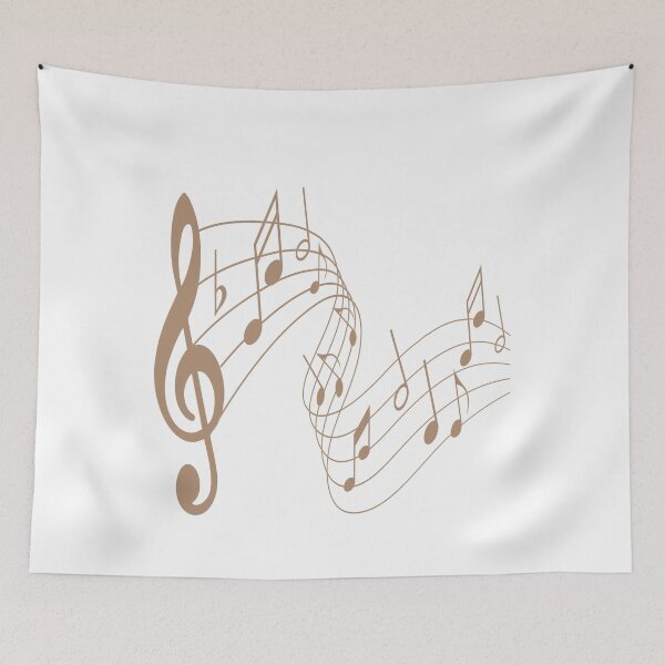 Item preview, Golden Musical Notes Waves designed and sold by JenBoyte.
