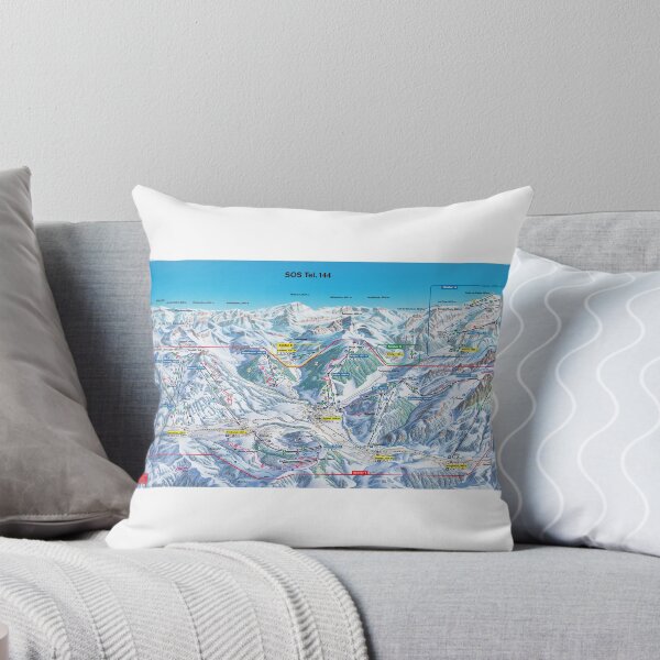 Item preview, Ski Area Map Gstaad designed and sold by fungus50.