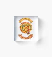 BANDIDOS 50 year Anniversary top and bottom Worldwide Rocker Acrylic Block