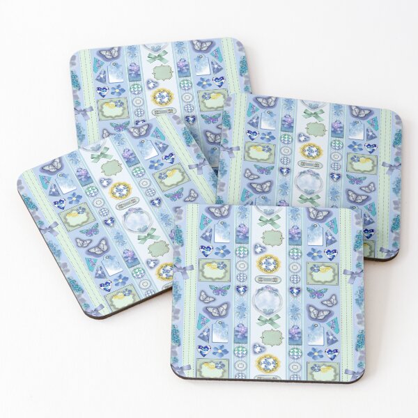 Item preview, Blue Violets Tags, Labels, Butterflies and Hearts designed and sold by Sharon Schwalbe.