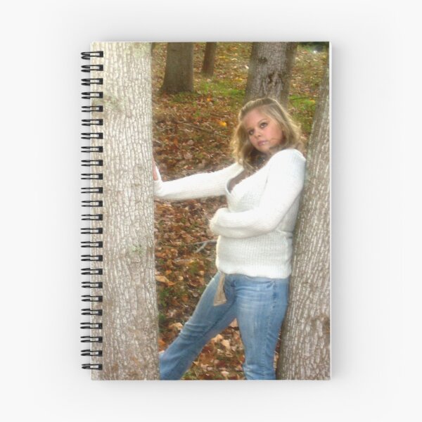 Item preview, Jana next to tree designed and sold by Chasity Edmonson-Hobbs.