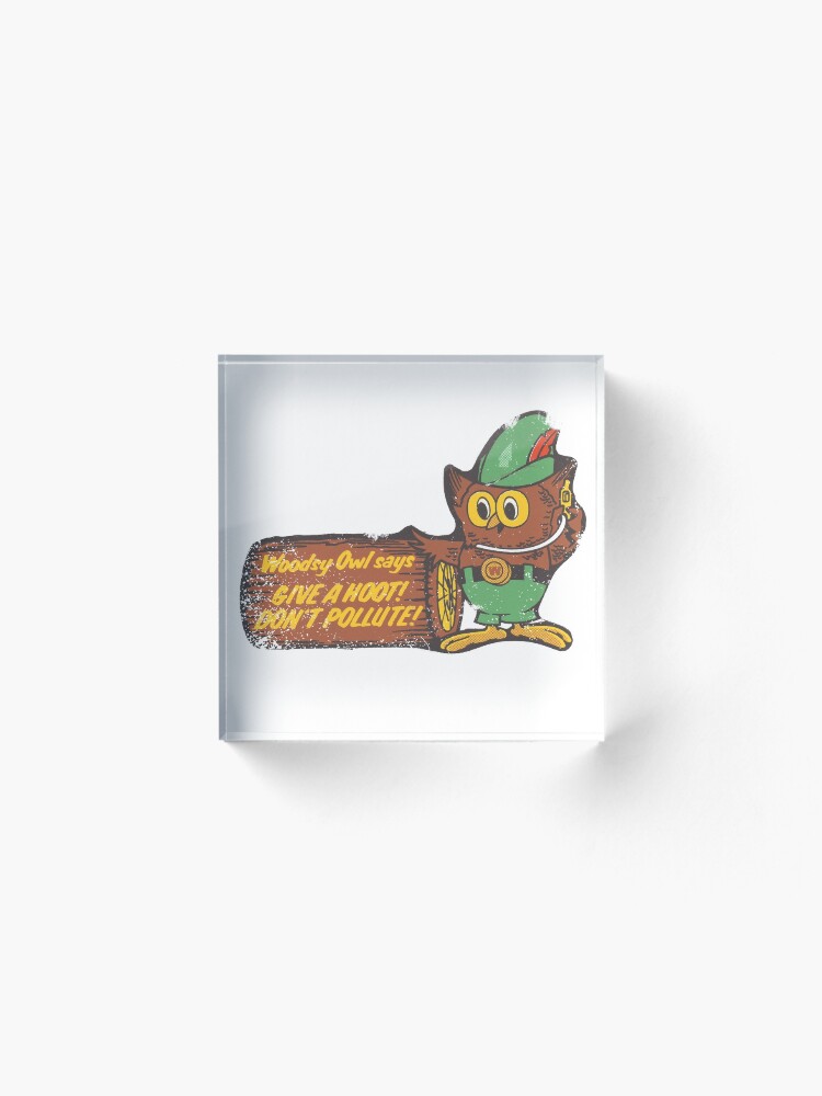 Alternate view of Woodsy Owl Acrylic Block