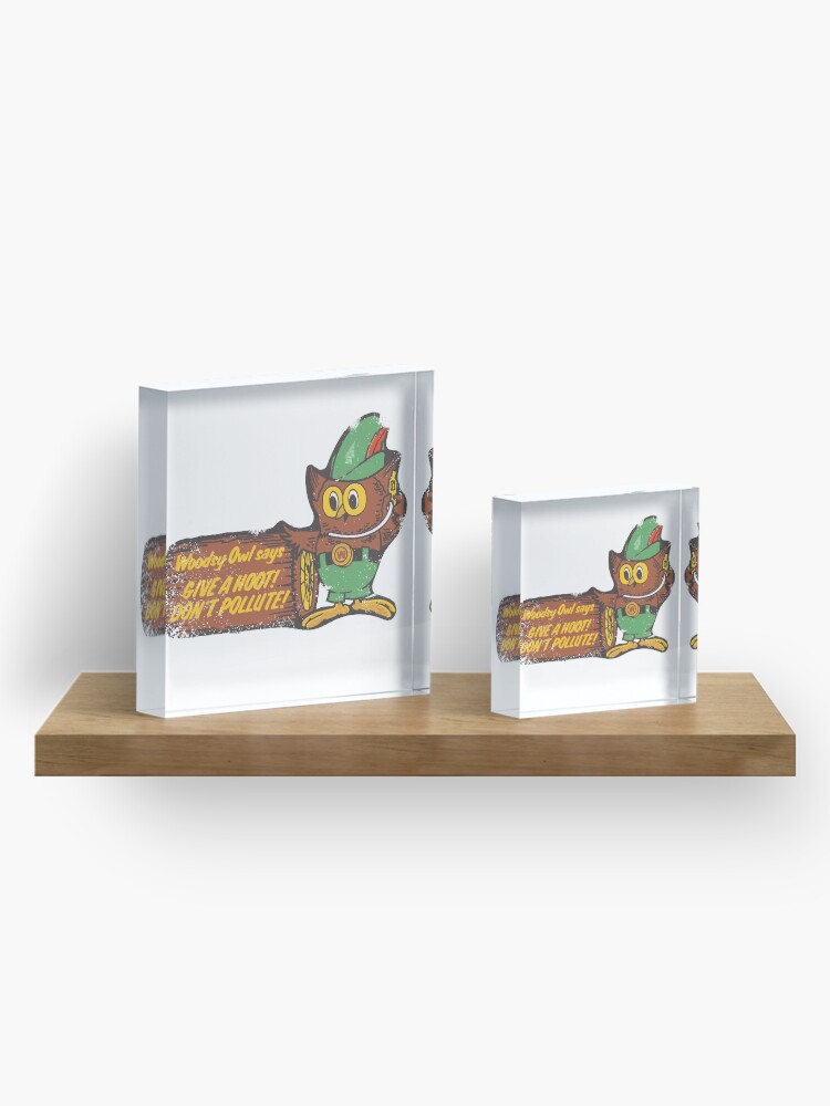 Alternate view of Woodsy Owl Acrylic Block