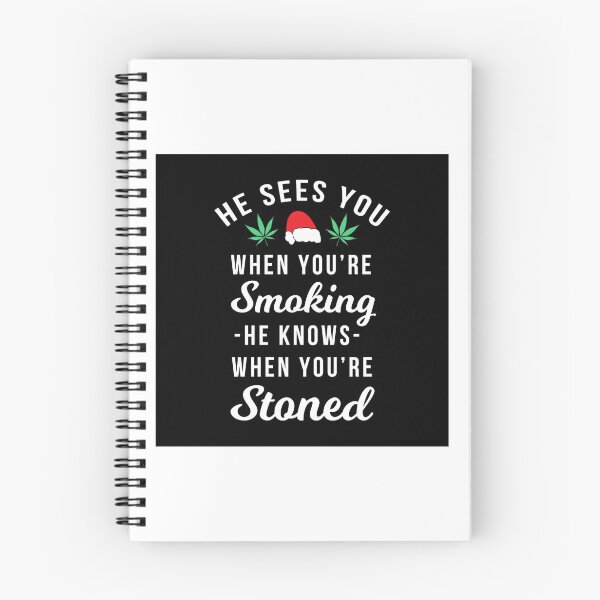 Item preview, He Knows When You're Stoned Marijuana Christmas designed and sold by DOLCEINDIGO.