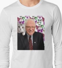 Subtle Bernie Sanders Print Long Sleeve T-Shirt