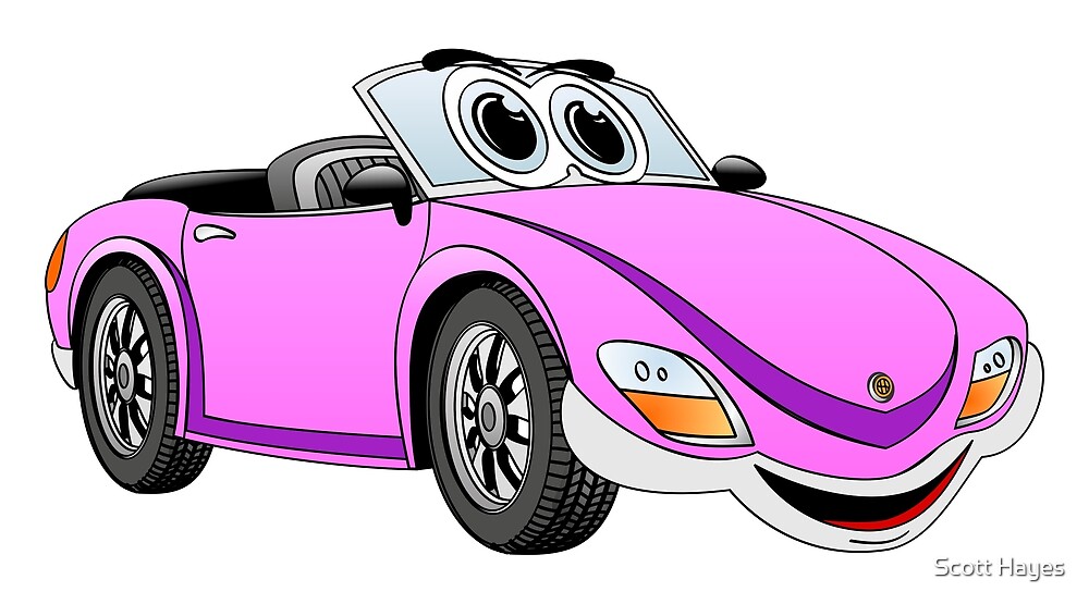 "Convertible Pink Sports Car" by Scott Hayes | Redbubble