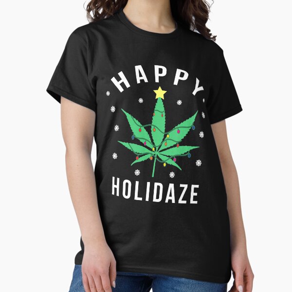 Item preview, Happy Holidaze Holidays Pot Leaf Christmas Tree designed and sold by DOLCEINDIGO.