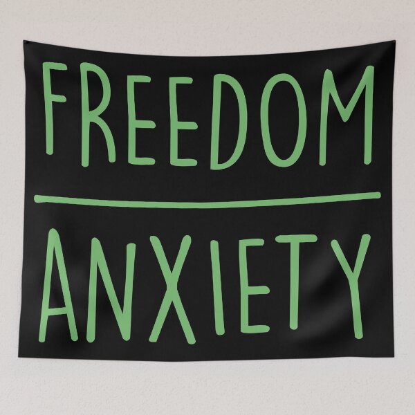 Item preview, Freedom over anxiety quote | Anxiety Gifts designed and sold by Anxious-Tees.