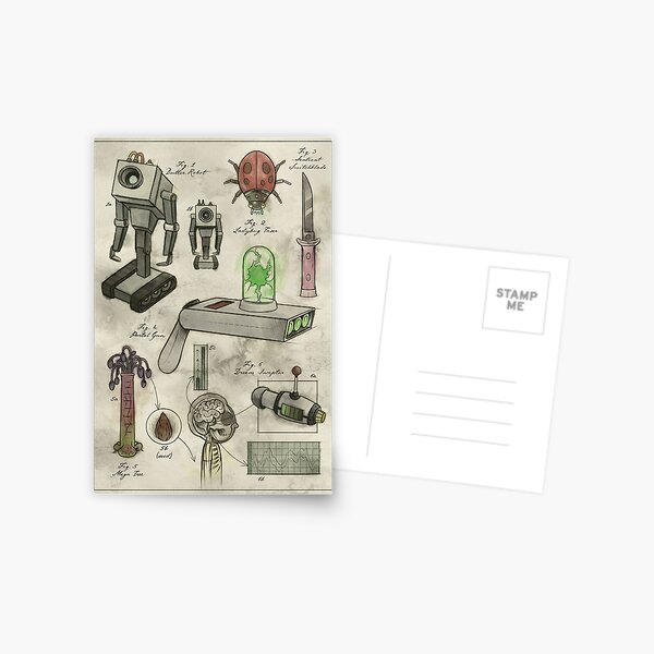Rick and Morty - Vintage Gadgets #1 Postcard