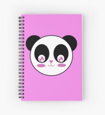 Kawaii Heart Nose Panda Spiral Notebook