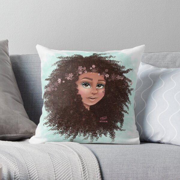 Curlies Got Me Throw Pillow