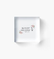 Medora, ND Coordinates Acrylic Block