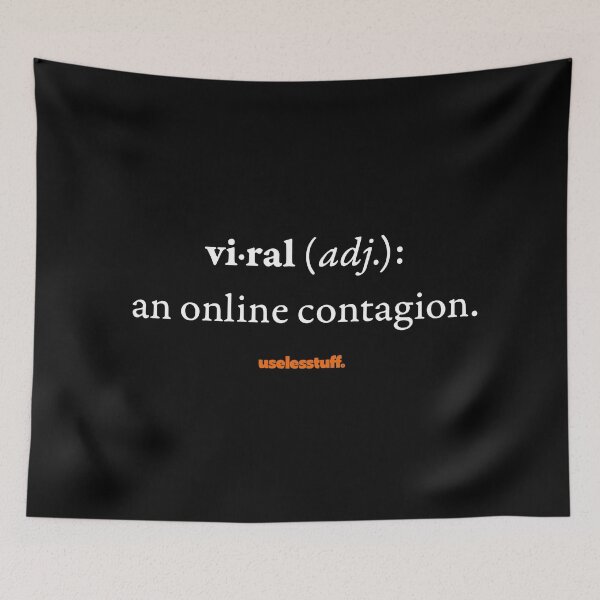 Item preview, 16883-01-BDK – Uselesstuff® Dictionary – Viral – Contagion (White) designed and sold by Uselesstuff.