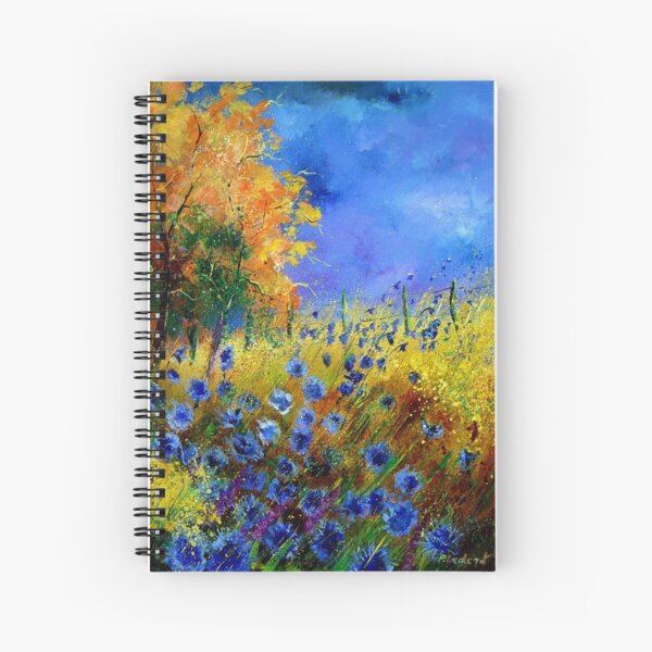 Aperçu de l'œuvre Bleuets bleus et orangetree créée et vendue par calimero.