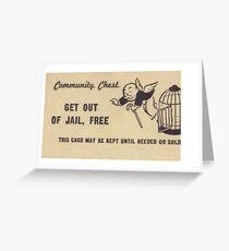 Monopoly "Get Out of Jail" Greeting Card