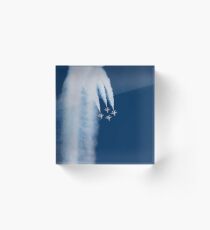 Thunderbirds Create Arc In Formation Vertical Shot Acrylic Block
