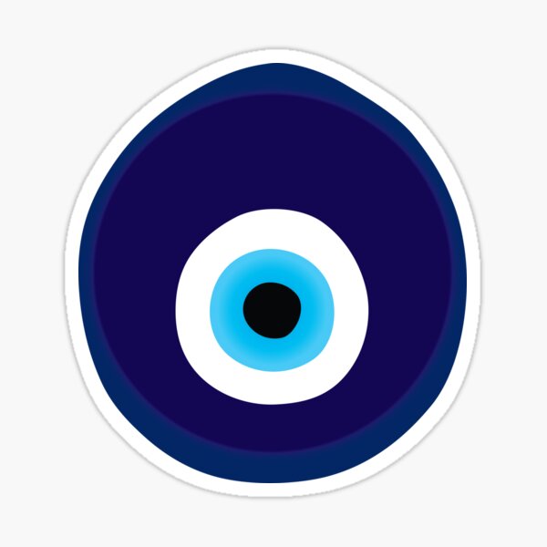 Turkish Blue Eye Bead Pattern Sticker