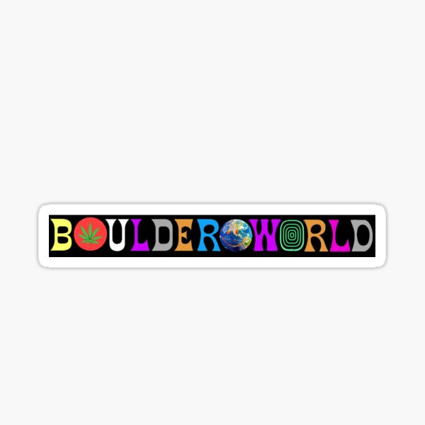 Boulder World Sticker Sticker