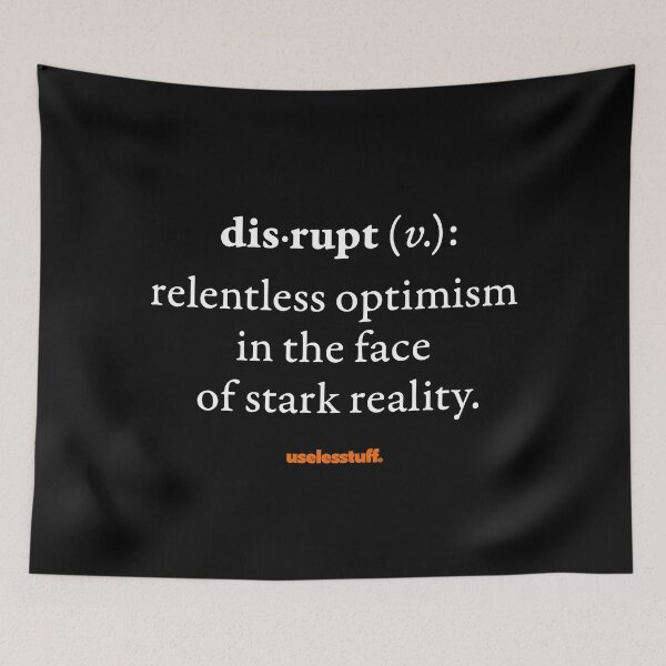 Item preview, 16884-01-BDK – Uselesstuff® Dictionary – Disrupt – Relentless (White) designed and sold by Uselesstuff.