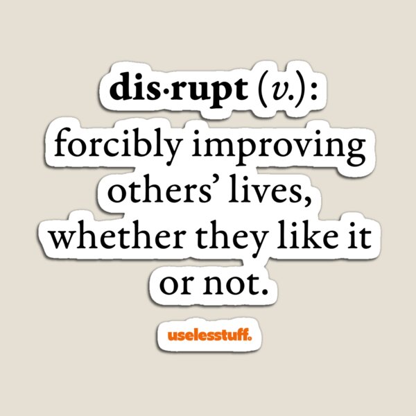 16884-02-BLT – Uselesstuff® Dictionary – Disrupt – Improving (Black) Magnet