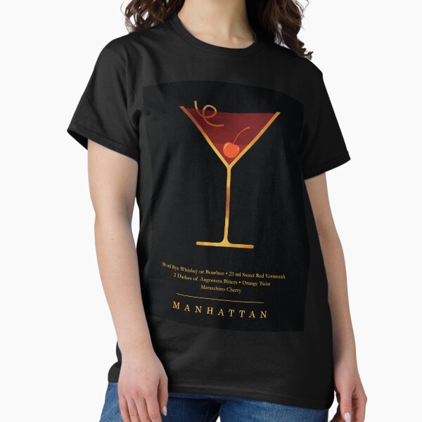 Item preview, Manhattan - Cocktail - Classic Cocktails Series - Black and Gold - Modern, Minimal Decor designed and sold by Studio Grafiikka.