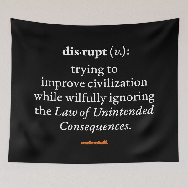 Item preview, 16884-03-BDK – Uselesstuff® Dictionary – Disrupt – Unintended (White) designed and sold by Uselesstuff.