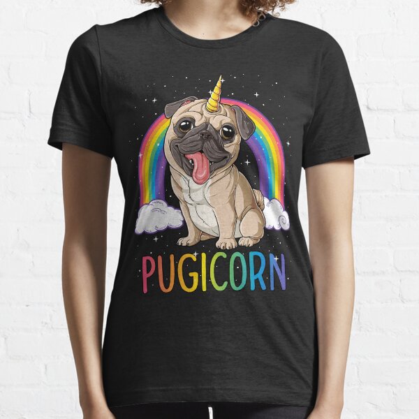 Pugicorn Pug Unicorn T shirt Kids Women Space Galaxy Rainbow Essential T-Shirt