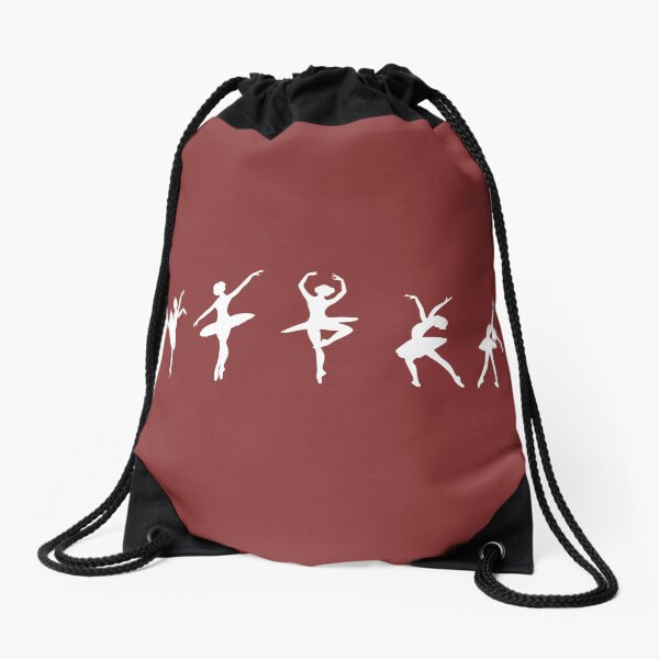 Ballet Evolution, Ballerina Dancer, Moves Artwork, Tshirts, Posters, Prints, Women, Men, Kids Drawstring Bag