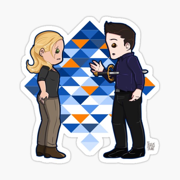 Buffy vs Angel Sticker