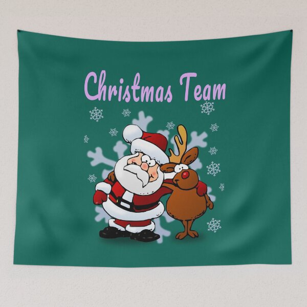Item preview, Christmas Team Funny Cute Santa Deer Cartoon Gift designed and sold by Klimentina.