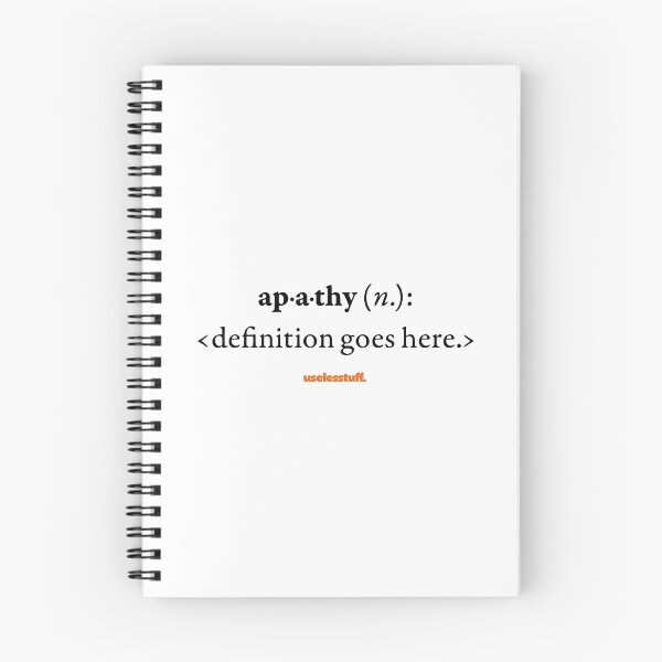 Item preview, 16885-01-BLT – Uselesstuff® Dictionary – Apathy – Definition (Black) designed and sold by Uselesstuff.
